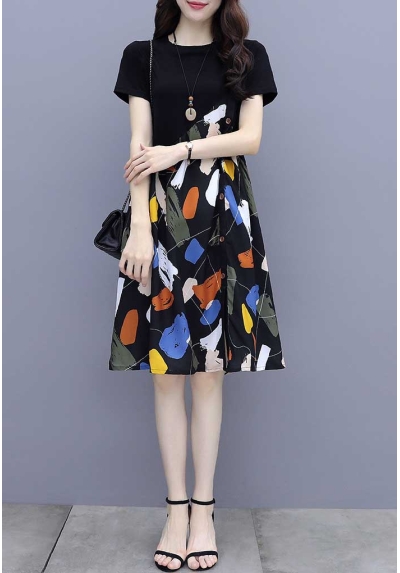 dress wanita korea D7384