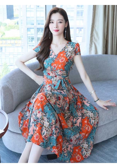 dress wanita korea D7386