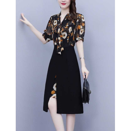 dress wanita korea D7388