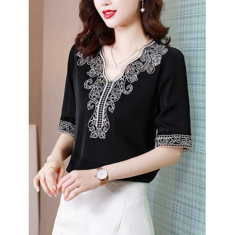 atasan blouse  wanita korea T7487