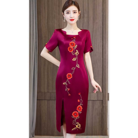 dress wanita korea D7398