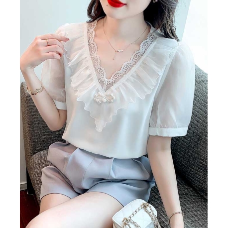 blouse wanita korea T7506