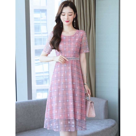 dress wanita korea D7414