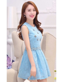 dress pesta korea D1808