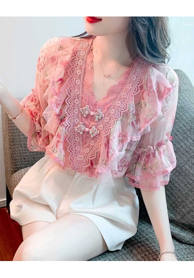 blouse wanita korea T7516