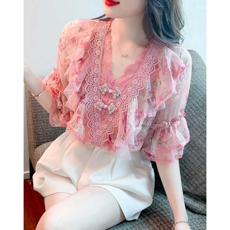 blouse wanita korea T7516