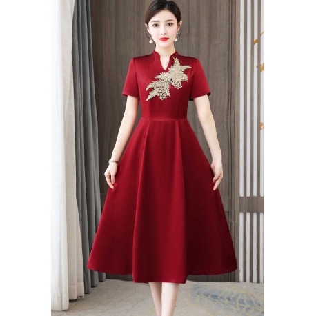 dress wanita korea D7421