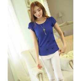 blouse chiffon import T1951