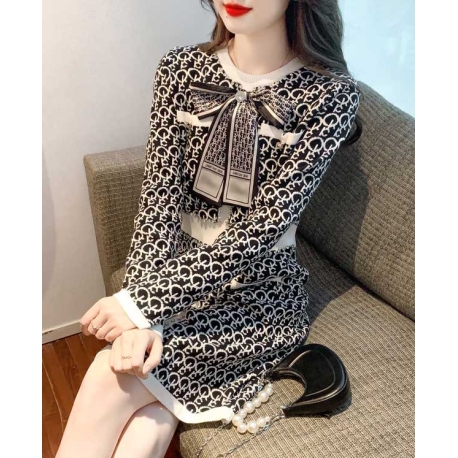 dress wanita korea D7425