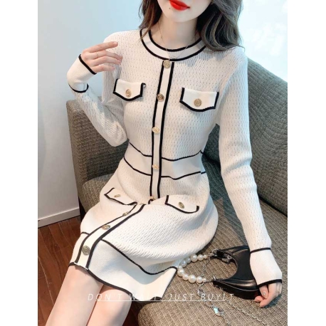 dress wanita korea D7432