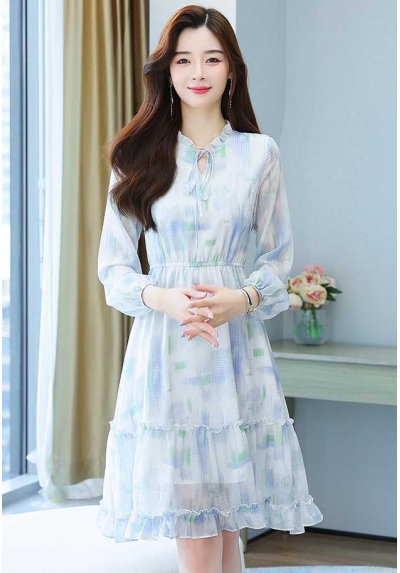 dress wanita korea D7428