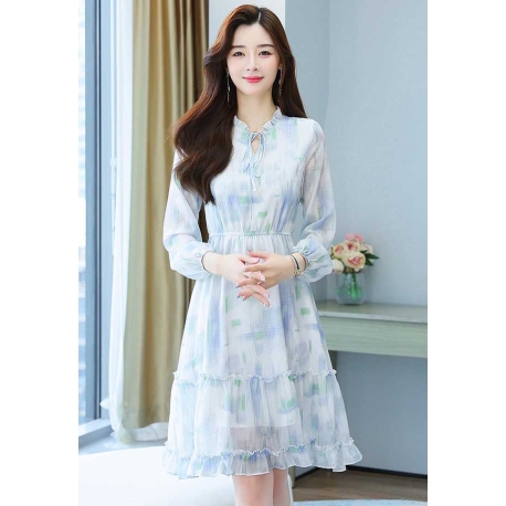 dress wanita korea D7428