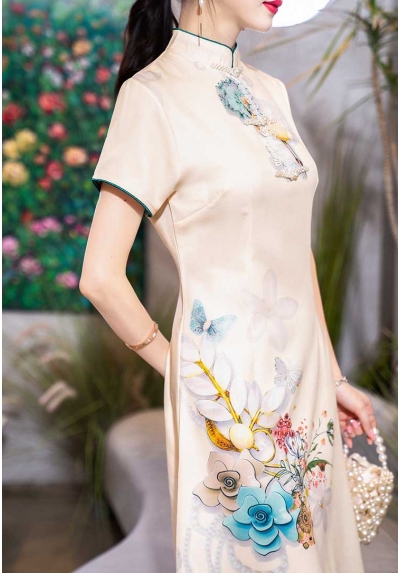 dress cheongsam import D7452