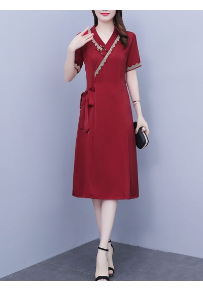 dress wanita korea D7469