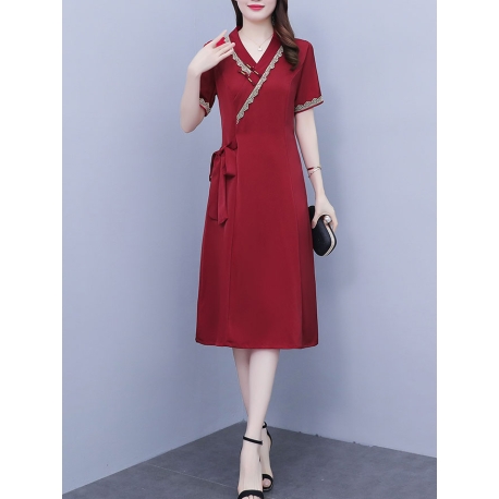 dress wanita korea D7469