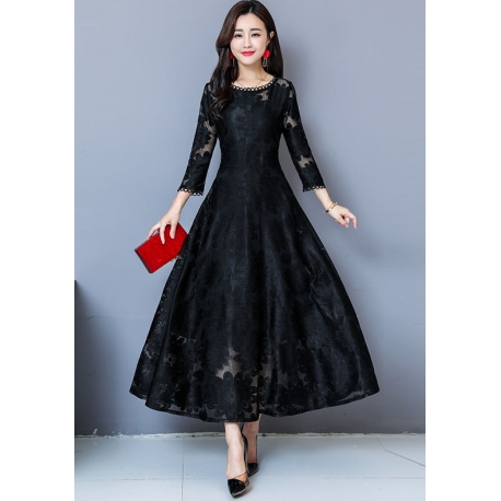 dress wanita korea D7471