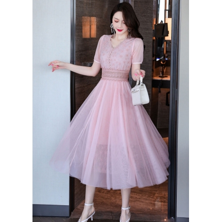 dress wanita korea D7494