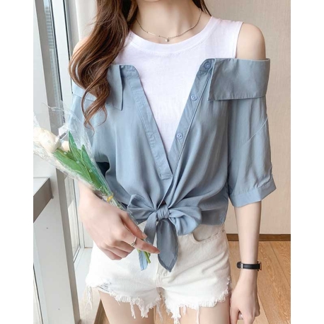 blouse wanita korea T7220