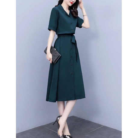 dress wanita korea D7509