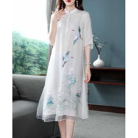 dress wanita korea D7445