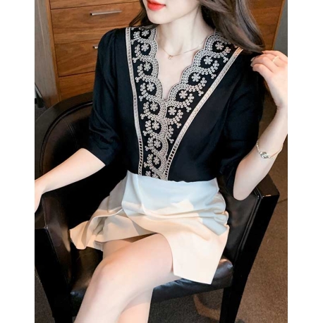 blouse  wanita korea T7639