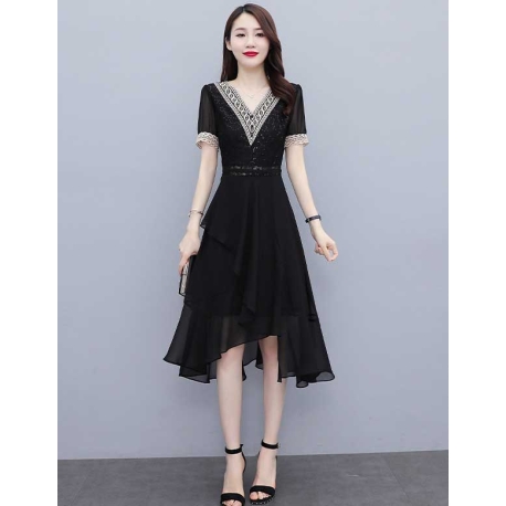 dress wanita korea D7553