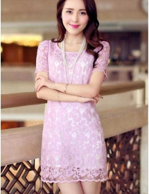 dress brukat korea D1889