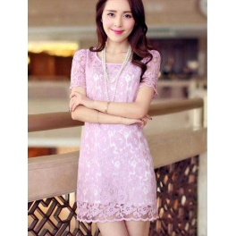 dress brukat korea D1889