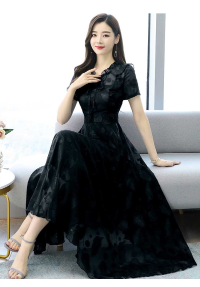 long dress wanita korea D7551