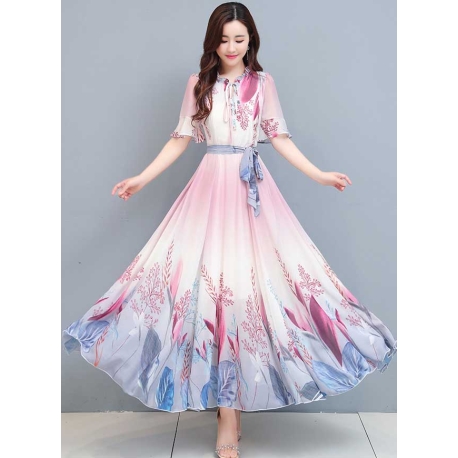 long dress wanita korea D7551