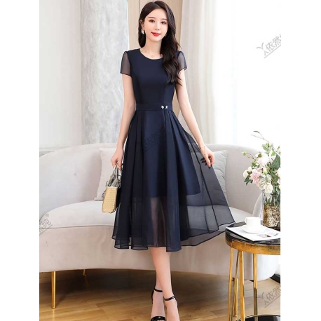 dress wanita korea D7530