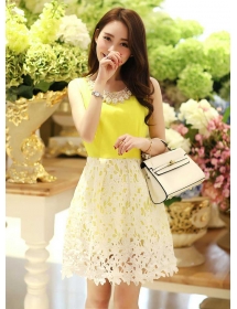 dress wanita korea D1906