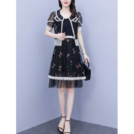 dress wanita korea D7580