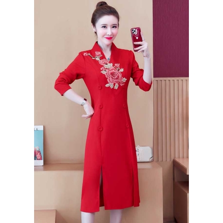 dress wanita korea D7616