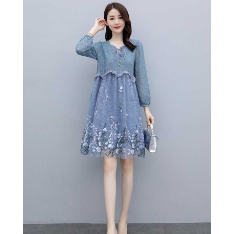 dress wanita korea D7620