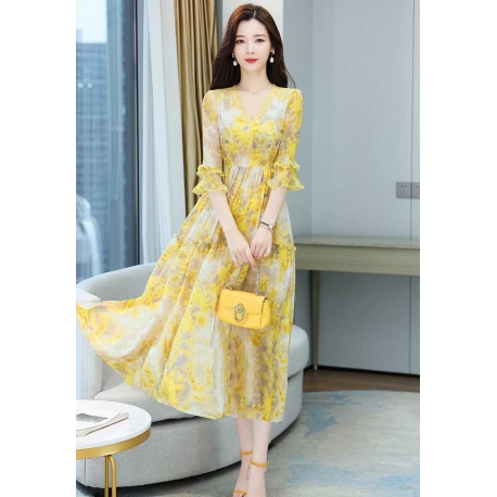 dress wanita korea D7644