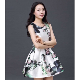 dress wanita korea D1973