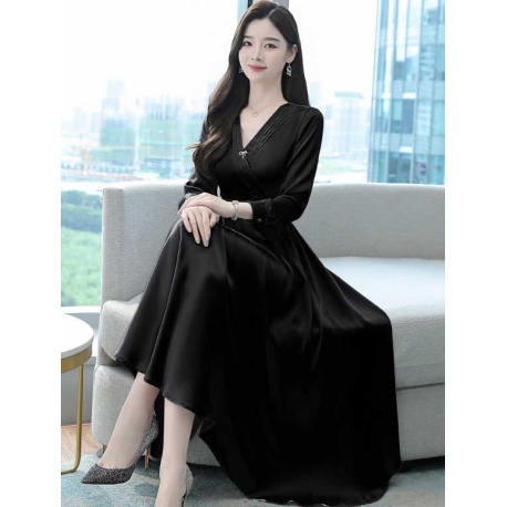 dress wanita korea D7658