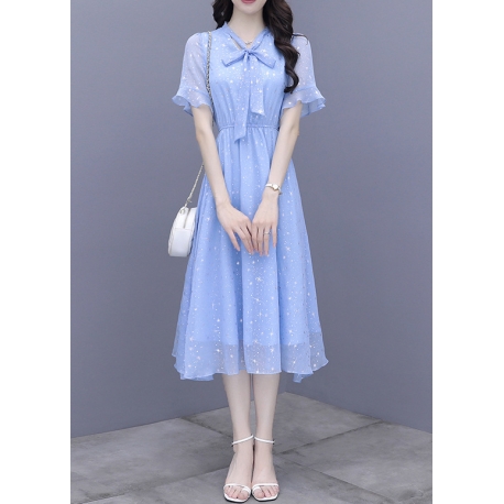 dress wanita korea lengan panjang D7753