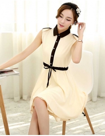 dress wanita tanpa lengan D2059