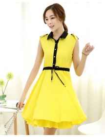 dress wanita tanpa lengan D2060