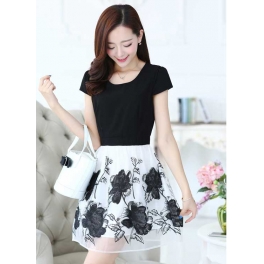 dress wanita korea D2081