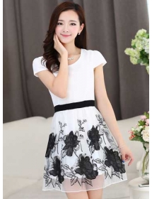 dress wanita korea D2082