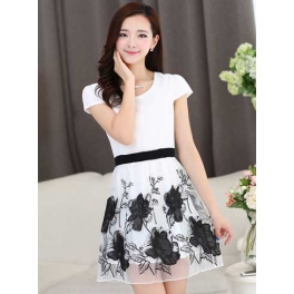 dress wanita korea D2082