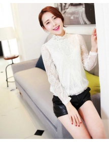 blouse brukat model turtle neck T2140