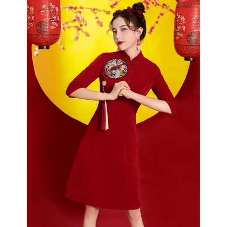 dress cheongsam import D7852