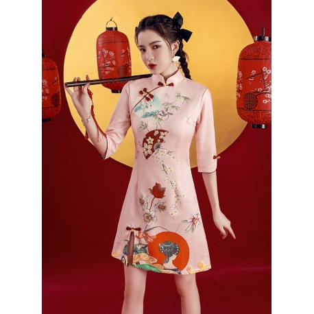 dress cheongsam import D7874