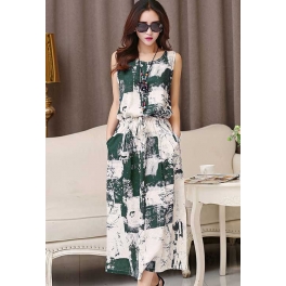 long dress tanpa lengan D2151