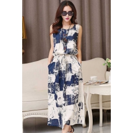 long dress tanpa lengan D2152