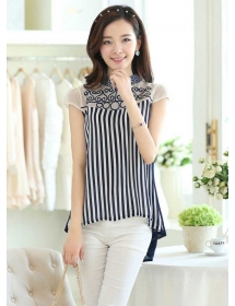 blouse chiffon motif salur T2205